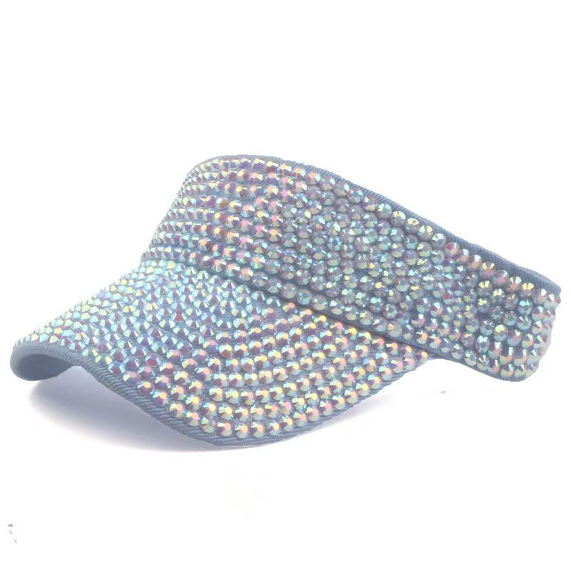 Rhinestones Sport Sun Visor Adjustable Summer Cap Visor Caps for Women (114)